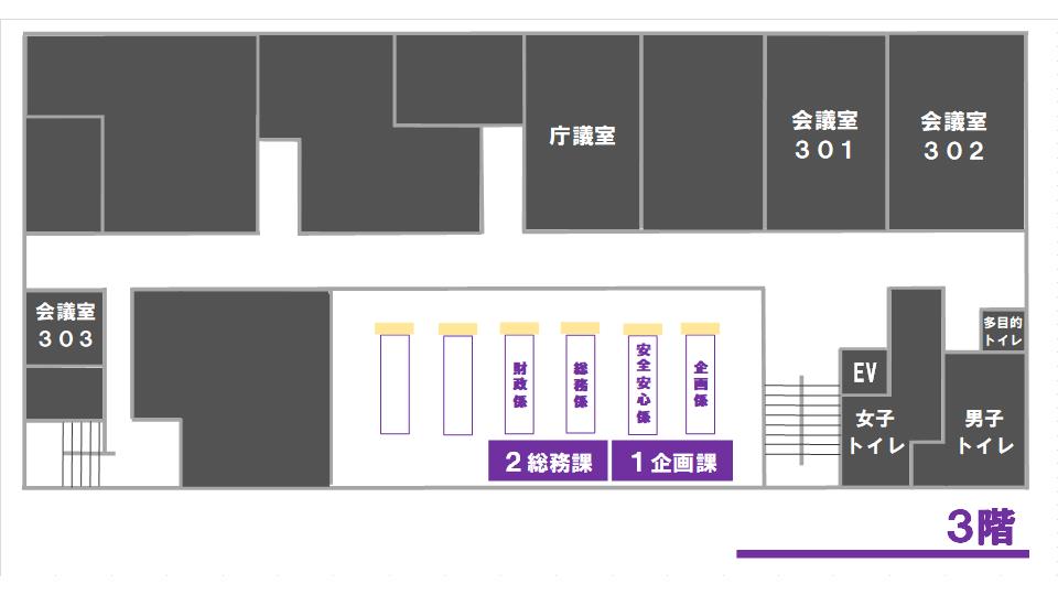 広川町役場3階案内図