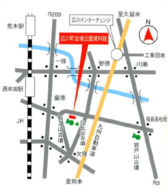 資料館までの地図
