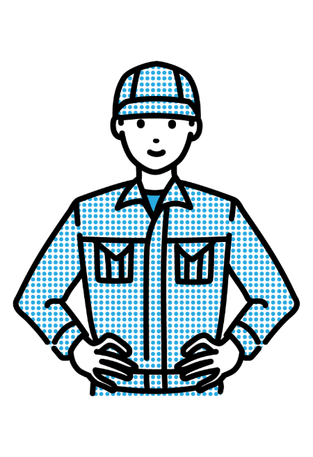 作業着の男性のイラスト