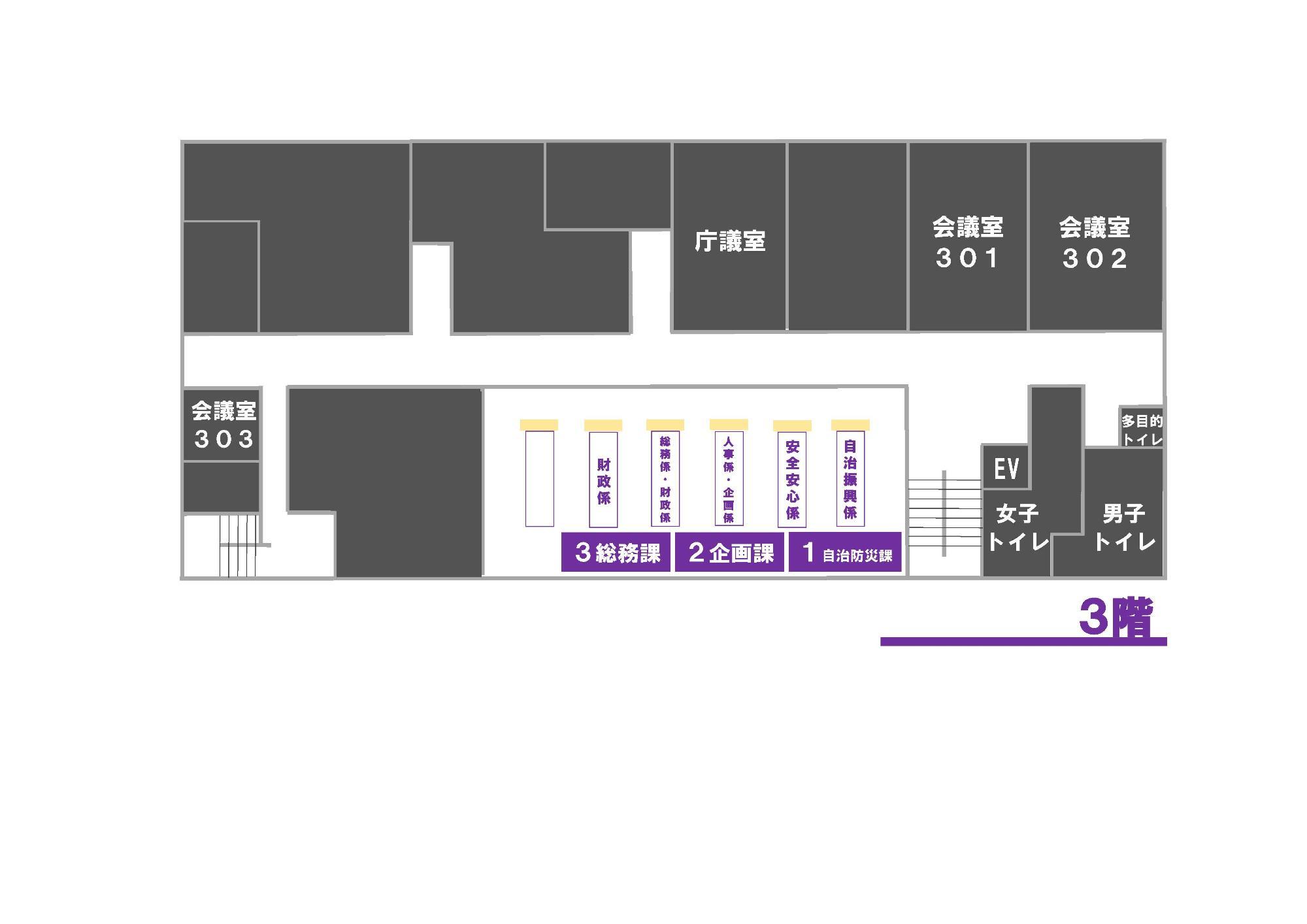 広川町役場3階案内図